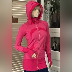 Lululemon In Stride Jacket Full Zip Dark Pink/Pink Heather